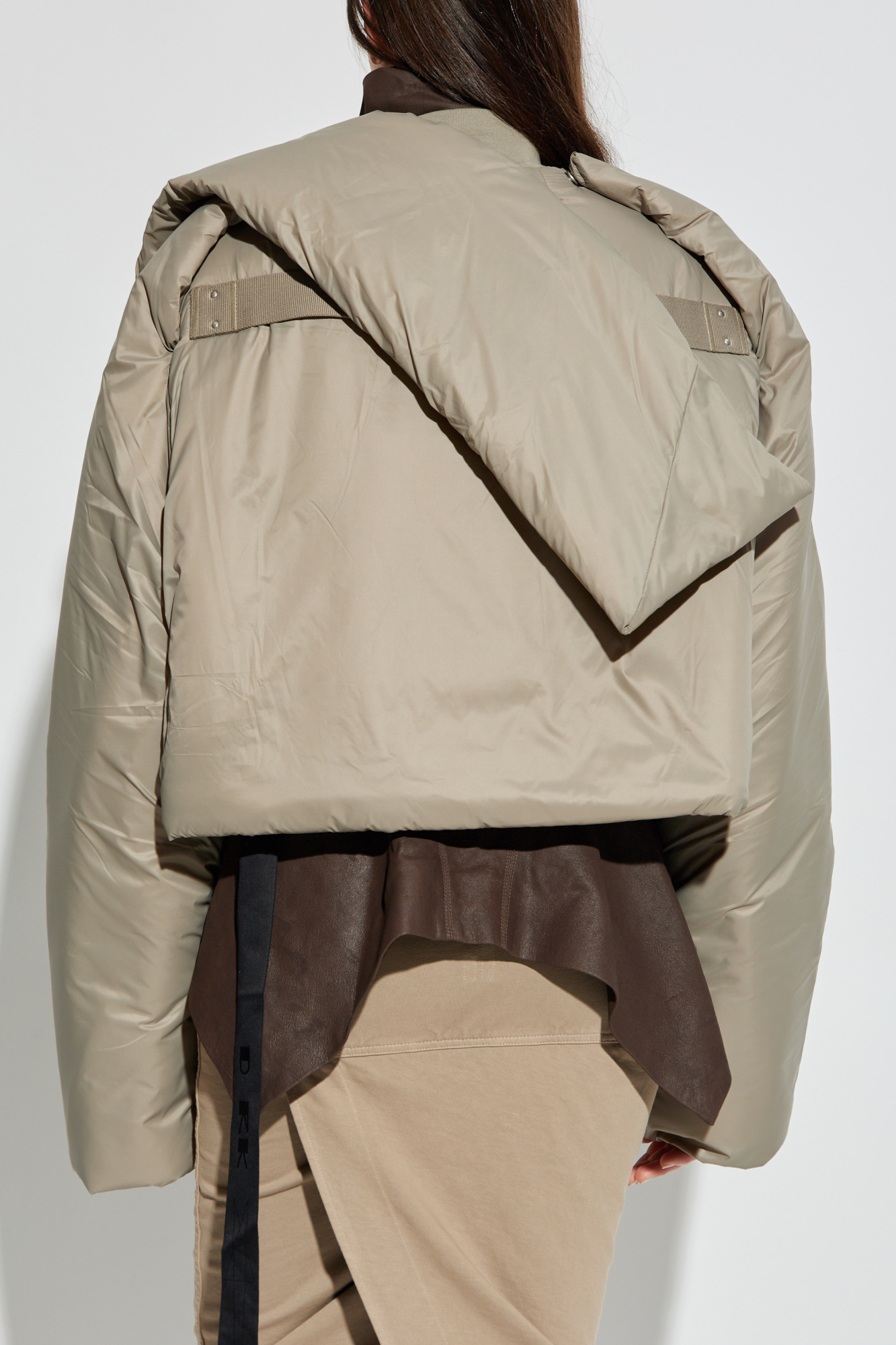 ジャケット・アウター rick owens drkshdw cropped jacket Gray Cape Sleeve Cropped Denim Jacket by Rick Owens DRKSHDW